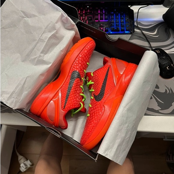 Nike kobe 6 red men's sneakers